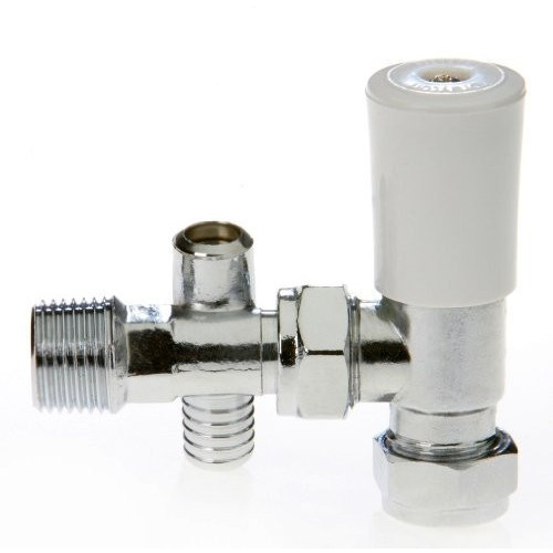 15mm Drayton Angled Manual Radiator Valve With Drain Off 