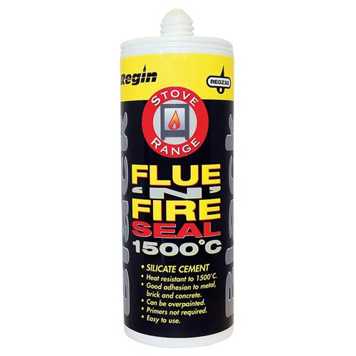 Tapin Regin Flue‘n’Fire Seal 1500°C Silicate Cement Black