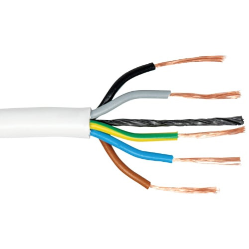 Heat Resistant 5 Core Flexible Cable - 0.75mm x 1m