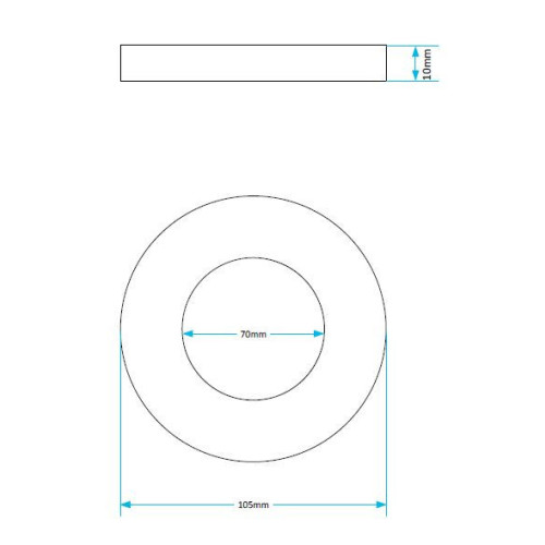Tapin Foam Close Coupling Doughnut Washer 2"