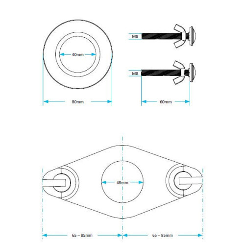 Tapin Close Coupling Plate Kit + Doughnut Washer