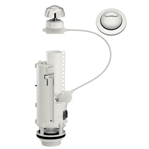 Siamp Optima 50 Dual Flush Syphon + Push Button & Cistern Fixings 