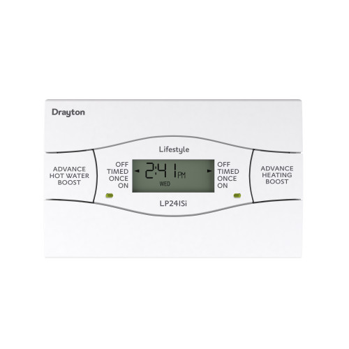 Drayton LP241SI 24 Hour Twin Channel Digital Time Switch With Service Interrupter  