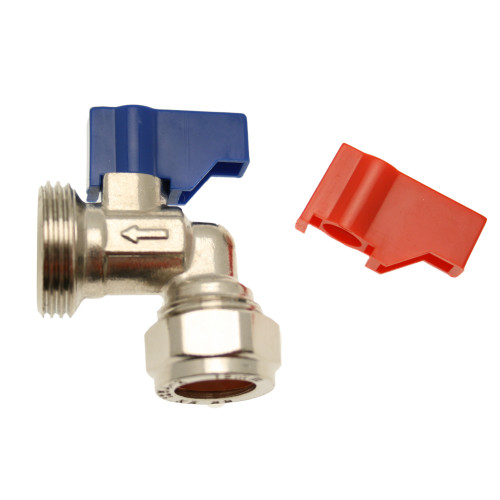 Angled Washing Machine Tap - 15mm x Â¾" 