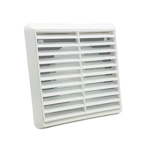 Fixed Louvered Vent (White) - 100mm 