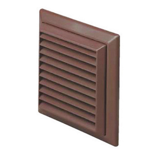 Fixed Louvered Vent (Brown) - 100mm 