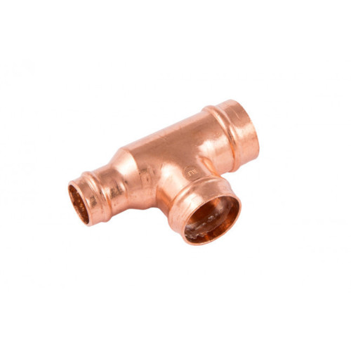 Solder Ring Reducing Tee - 22mm x 15mm x 22mm 