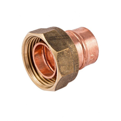 Solder Ring Straight Cylinder Union - 22mm 