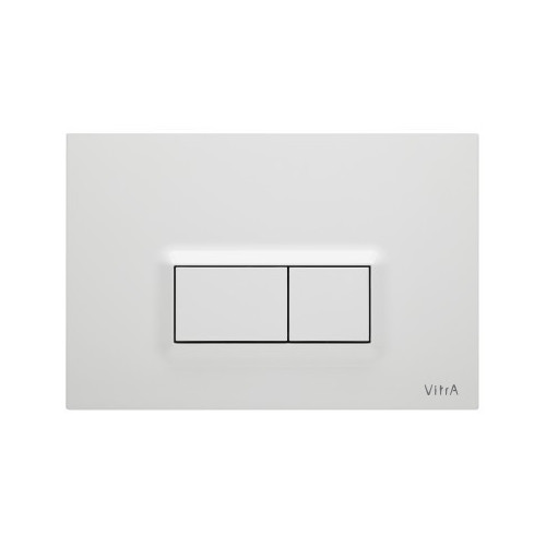 Vitra Loop R Mechanical Flush Plate - Gloss White 
