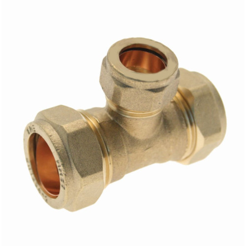 Compression Reducing Tee - 22mm x 22mm x 15mm 