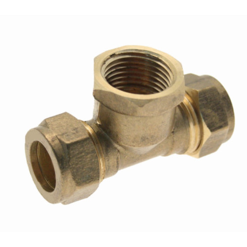 Compression Reducing Tee - 22mm x 22mm x ½" 