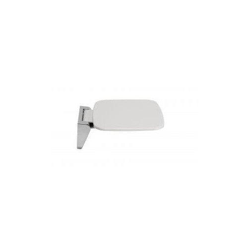 Croydex Wall Mounted White & Chrome Fold Away Shower Seat Main
