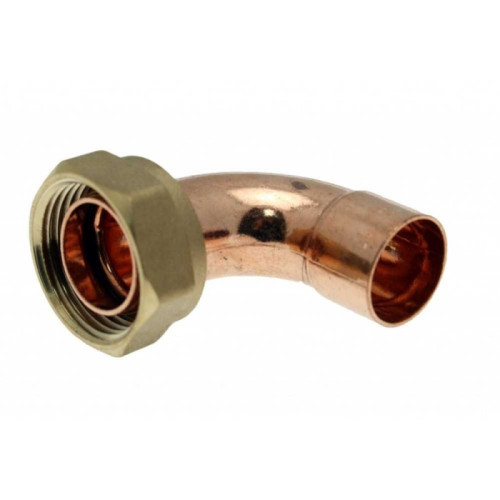 End Feed Bent Cylinder Union - 22mm x 1" 