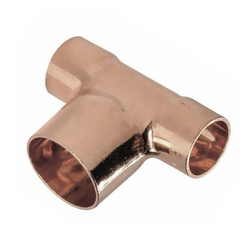 End Feed Reducing Tee - 15mm x 15mm x 22mm 