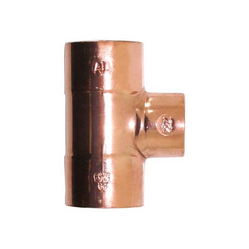 End Feed Reducing Tee - 22mm x 22mm x 15mm 