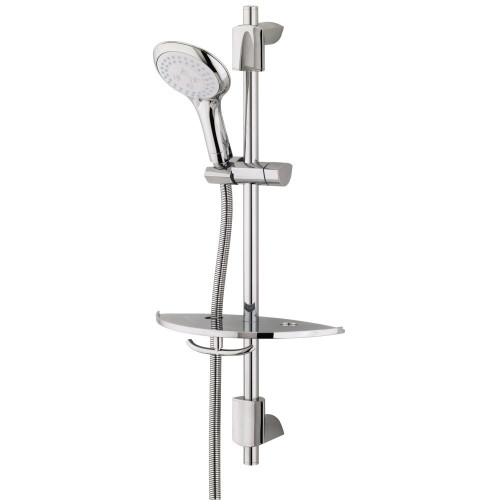 Bristan Evo Shower Rail Kit & Shelf + Evo 3 Function Shower Head 
