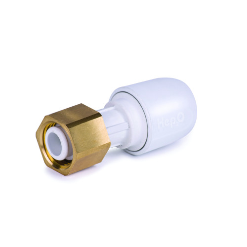 Hep2O Straight Tap Connector - 15mm x ½" 