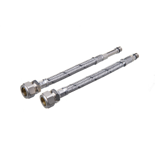 Flexible Tap Connector - 15mm x 10mm x 300mm - 2 pack 