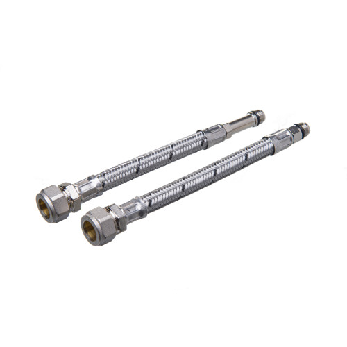 Flexible Tap Connector - 15mm x 12mm x 300mm - 2 pack 