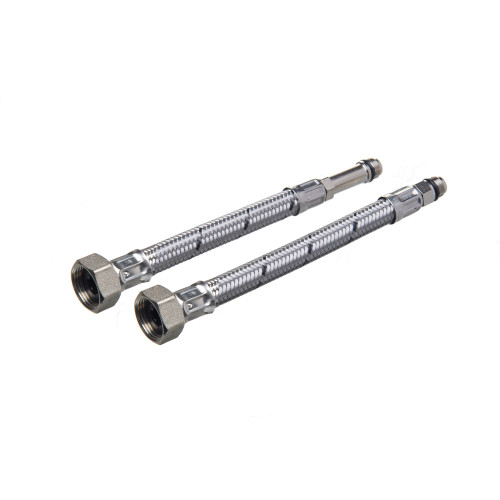 Flexible Tap Connector - Â½" x 10mm x 300mm - 2 pack 