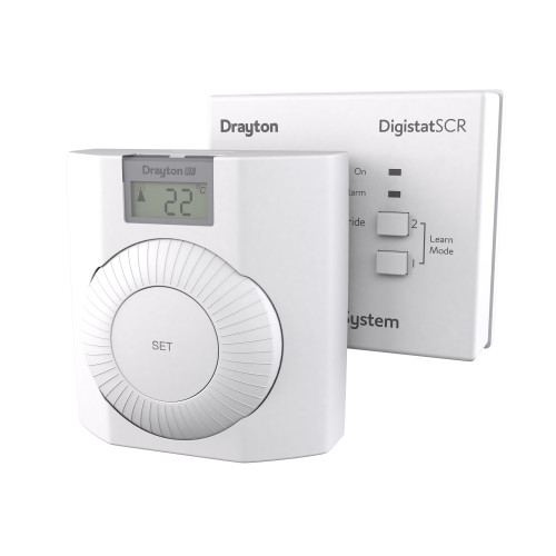 Drayton Digistat+RF Wireless Dial Room Thermostat With Digital Temperature Display 