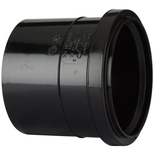 Polypipe Single Pipe Coupling (Black) - 82mm 