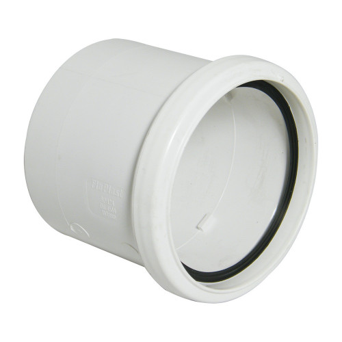 Floplast Single Pipe Coupling (White) - 110mm 