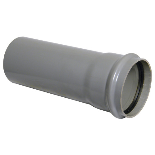Davant Single Socket Soil Pipe (Grey) - 110mm x 3m 