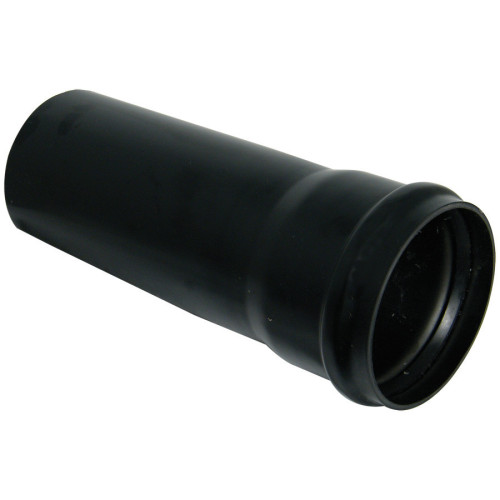 Davant Single Socket Soil Pipe (Black) - 110mm x 3m 