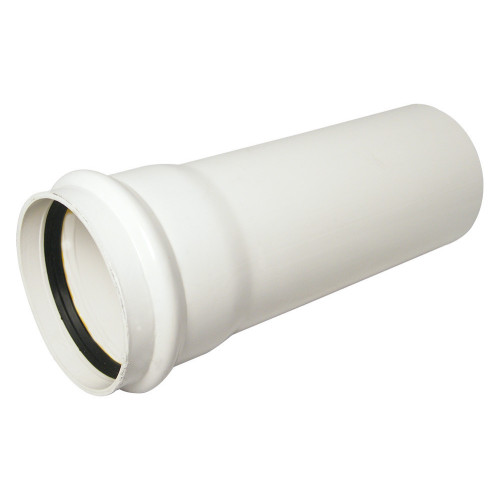 Floplast Single Socket Soil Pipe (White) - 110mm x 3m 