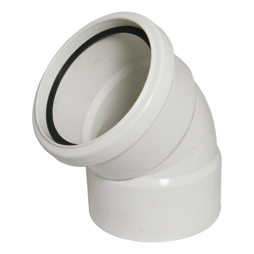 Floplast 45° Elbow Double Socket (White) - 110mm 