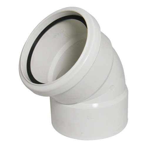 Floplast 45Â° Elbow Double Socket (White) - 110mm 
