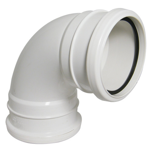 Davant 90° Elbow Double Socket (White) - 110mm 
