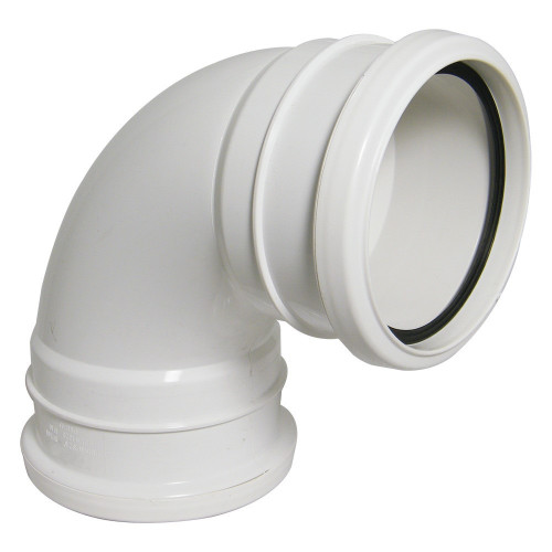 Davant 90Â° Elbow Double Socket (White) - 110mm 