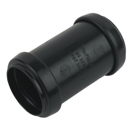 Flolast Pushfit Straight Coupling (Black) - 40mm 