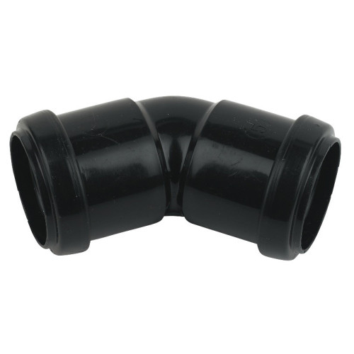 Davant ABS Solvent Weld 45° Elbow (Black) - 40mm