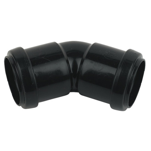 Davant ABS Solvent Weld 45Â° Elbow (Black) - 40mm