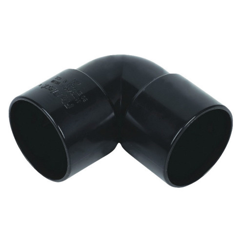 Floplast ABS Solvent Weld 90° Elbow (Black) - 50mm 