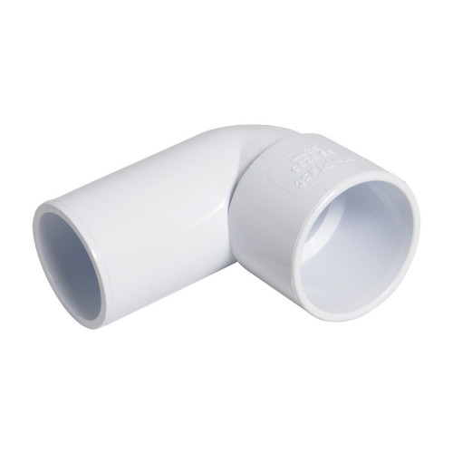 Floplast ABS Solvent Weld 90° Conversion Elbow (White) - 50mm 