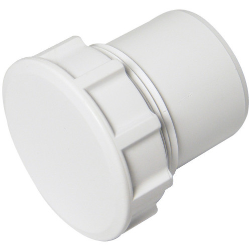 Floplast ABS Solvent Weld Screwed Access Plug (White) - 32mm 