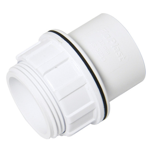 Floplast ABS Solvent Weld Tank connector (White) - 40mm 
