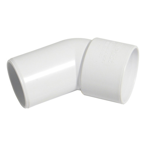 Floplast ABS Solvent Weld 45° Conversion Elbow (White) -  32mm 