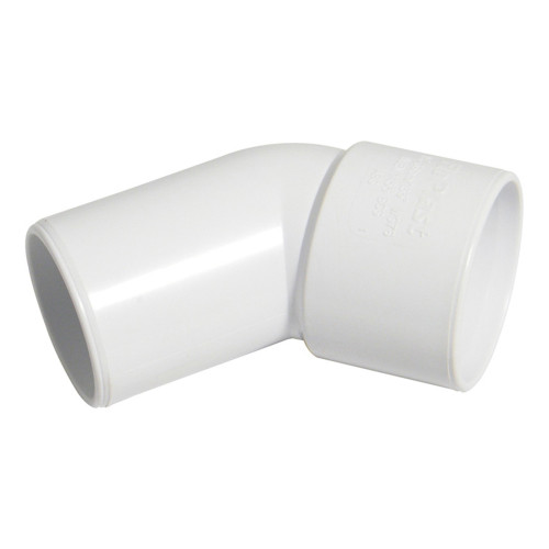Floplast ABS Solvent Weld 45Â° Conversion Elbow (White) - 32mm 