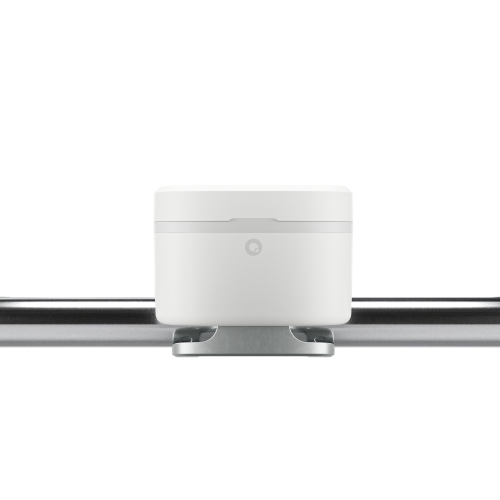 Quandify Water Grip smart water monitor clamped on a pipe for leak detection and usage tracking