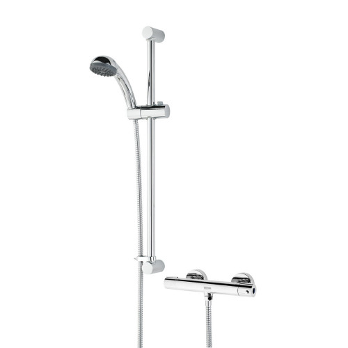 Bristan Zing Cool Touch Bar Shower + Shower Rail Kit & Easy Mounts