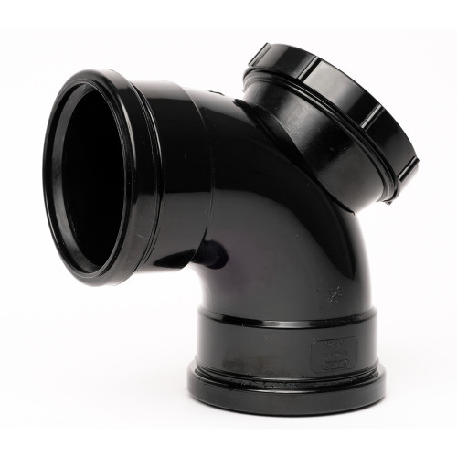 Davant 90Â° Access Elbow Single Socket (Black) - 110mm