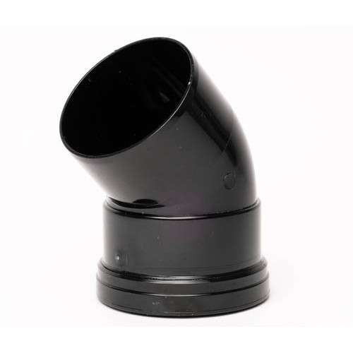 Davant 45° Elbow Single Socket (Black) - 110mm