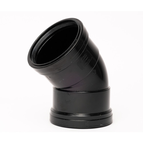 Davant 45Â° Elbow Double Socket (Black) - 110mm