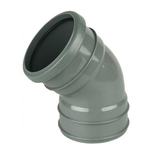 Davant 45Â° Elbow Doube Socket (Grey) - 110mm