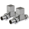 Modern Round Radiator Valves Corner Chrome – Pair